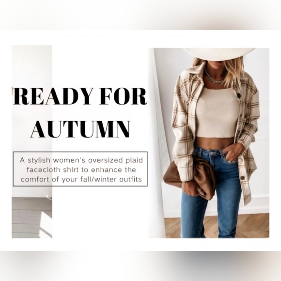 StunShow Plaid  Button Down Flannel Shacket #1109 NWOT - Picture 11 of 11